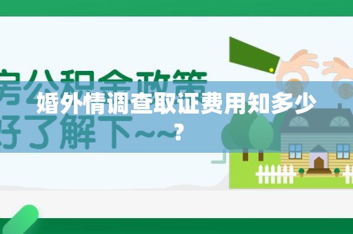 漳浦婚外情调查取证费用知多少？