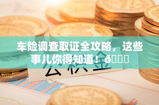 漳浦车险调查取证全攻略，这些事儿你得知道！😎