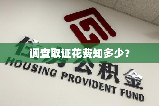 漳浦调查取证花费知多少？