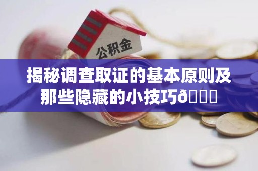 漳浦揭秘调查取证的基本原则及那些隐藏的小技巧😎