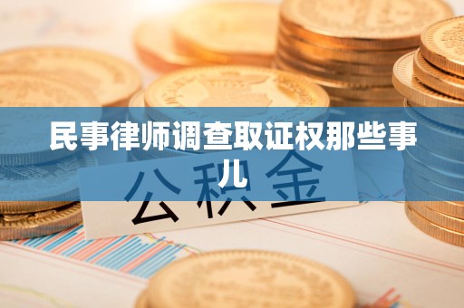 漳浦民事律师调查取证权那些事儿