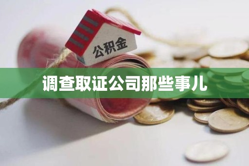 漳浦调查取证公司那些事儿